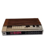 Vintage General Electric AM/FM Alarm Clock/Radio Model 7-4634B Woodgrain... - £20.21 GBP