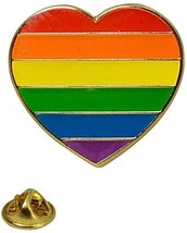 Rainbow Heart Gay Pride Pins 3 pin - £6.40 GBP