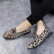 New Style Xia Yi Pedal Tide Pointed Toe British Style Fashion  Print Shallow Mou - £65.03 GBP