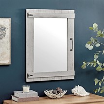 Weathered Barn Accent Wall Mirror, 32&quot; X 24&quot;, Rustic Gray - £79.87 GBP