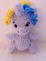 Crochet Little Unicorn Plush doll, Height 6.69 inch/17cm, Amigurumi Colorful Uni - £16.06 GBP
