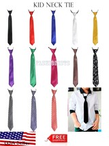 Kids Toddlers Boys Children Fashion Wedding Solid Color Elastic Tie Necktie  - £5.55 GBP