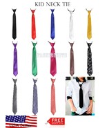 Kids Toddlers Boys Children Fashion Wedding Solid Color Elastic Tie Neck... - £5.46 GBP