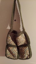 Green Pea Granny Square Tote/Shoulder Bag - £15.95 GBP