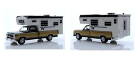 1/64 Dodge Ram D250 1st Gen Pickup RV Camping Truck Diecast Model Black - £32.24 GBP