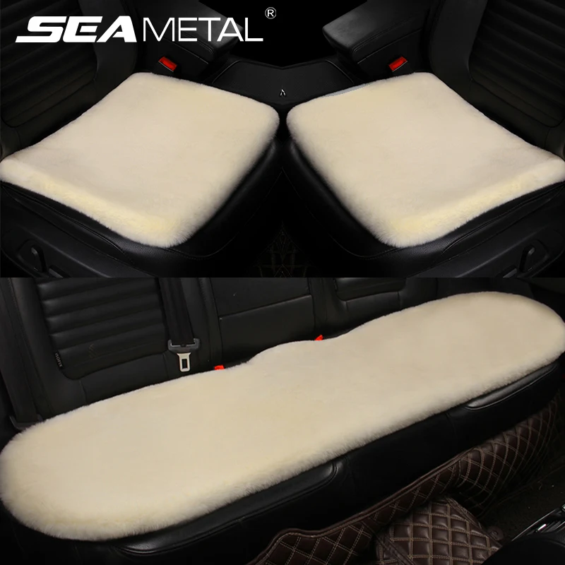 SEAMETAL Short Plush Car Seat Cover Soft Winter Warm Auto Seat Cushion - £11.08 GBP+