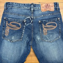 DSQUARED2 Dean Dan 36 Y2K Embroidered Patchwork Button Fly Jean Retro 90... - $2,855.92 MXN