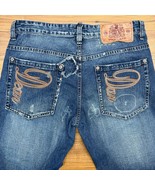 DSQUARED2 Dean Dan 36 Y2K Embroidered Patchwork Button Fly Jean Retro 90... - $2,855.92 MXN