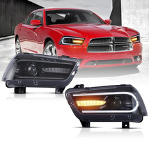 Vland 11-14 Dodge Charger Ld Pre-FL Lightbar Led Drl Headlights Dual Beam Rhd - £282.04 GBP