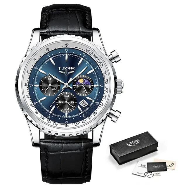 New Mens Watches Top Brand Luxury Men Wrist Watch Leather Quartz Watch S... - £54.28 GBP