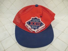 Super Bowl XXII 1988 Vintage Red Blue San Diego Snapback Trucker Hat Cap Mesh - £28.13 GBP