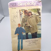 UNCUT Vintage Sewing PATTERN Simplicity 7123, How to Sew 1975 Simple to Sew - £30.86 GBP
