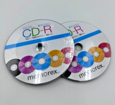 Lot 2 New Memorex CD R Cool Colors 5 Pack L 52x  700 MB  80 Minutes - $14.84
