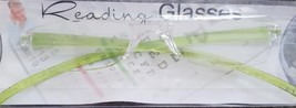 Lightweight ~ Translucent ~ Plastic ~ Reading Glasses ~ +3.00 ~ Green Temples - £11.94 GBP