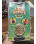 Mighty Morphin Power Rangers FM Radio WHITE Ranger COIN BELT BUCKLE PEND... - £37.76 GBP