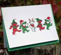 Grateful Dead Christmas Dancing Bear  Greeting Card    - £4.68 GBP
