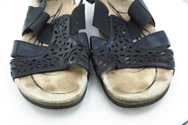 Abeo Sz 8 M Black Gladiator Leather Women Sandals - £15.56 GBP