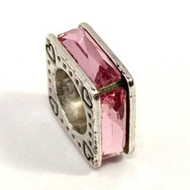 Authentic Brighton Squared Spacer Pink Crystal Bead, J96313, New - £15.77 GBP