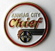 Kansas City Santa Fe Lines Railway Super Chief Logo Railroad Pin 3/4 Inch - £4.49 GBP