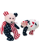 VTG 2000 TY Beanie Babies Elephant And Spangle American Flag Republican Democrat - £16.40 GBP