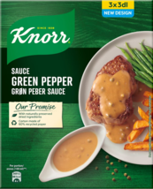 Knorr Green Pepper Sauce Mix 3x22g Package (SET OF TWELVE BAGS) - £30.92 GBP