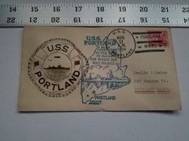 Home Treasure Postal Cover Envelope 1934 Postmark USS Portland ME Ship Buoy Blue - £7.48 GBP