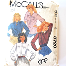 McCall&#39;s Sewing Pattern 8722 Misses Shirts 4 Styles  Gap Size 10 Cut Complete - £3.12 GBP