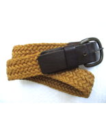 Harness Leather Braided Tan Rope Waist Belt Womens Size 34 Brass Plated ... - £26.14 GBP