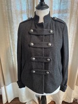 NWOT IRO Gray Wool Blend  Military Jacket SZ 1 Made in Europe - £124.50 GBP