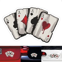  Car Poker Graphics PVC Playing Cards A Decal Creative Motorcycle Car Reflective - £36.25 GBP