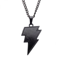 Black Adam Lightning Pendant Necklace Black - $22.98