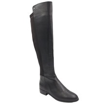 Michael Kors Women Knee High Riding Boots Bromley Size US 5M Black Leather - £51.42 GBP