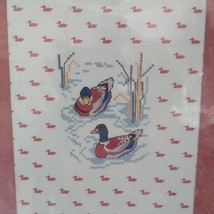 Needles &amp; Hoops Cross Stitch Kit Mallard Duck Swimming #715 Prints Charming  NEW - £14.27 GBP