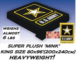 GENUINE ARMY KING SIZE BLANKET United States HEAVYWEIGHT BED MINK PLUSH ... - £62.68 GBP