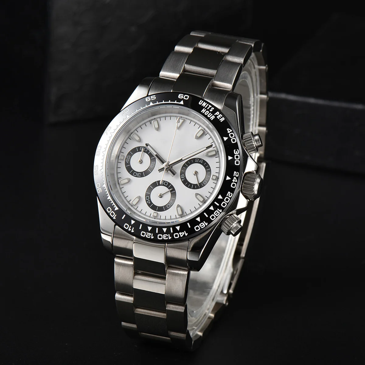 39.5MM watch diy logo custom logo sapphire stainless steel waterproof  men&#39;s cas - £212.21 GBP