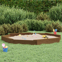 vidaXL Sandbox Honey Brown Solid Pine Wood Medium Durable Sandbox - $269.87