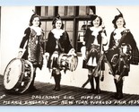 RPPC Dagenham Scozzese Girl Pipers New York Del Mondo Fata 1939 Unp Cart... - $10.20