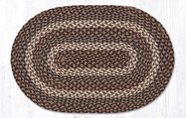 Earth Rugs C-770 Tan Oval Braided Rug 20&quot; x 30&quot; - £31.64 GBP