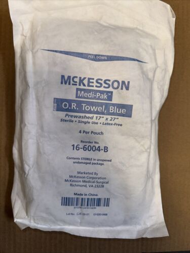 MCK-O.R. Towel McKesson 17 W X 27 L Inch Blue Sterile