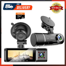 Dual Dash Cam Front And Inside, With 64G SD Card FHD 1080P Car Dash Camera, - £59.21 GBP