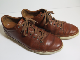 Allen Edmonds Porter City Walnut Brown Leather Derby Sneakers Shoes Mens 11.5 D - £53.95 GBP