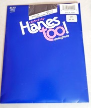 Hanes Too Day Sheer Control Top Pantyhose Barely Black Size CD Vintage S... - £3.99 GBP