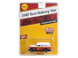 1940 Ford Delivery Van "Shell" 1/64 Diecast Model Car by Johnny Lightning - $725.95 MXN