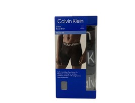 Calvin Klein Men&#39;s Boxer Brief Micro Rib 3Pk X Large Microfiber Moisture Wicking - £24.12 GBP