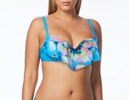  NEW Coco Reef Silent Bloom Underwire Aura Ruffle Bikini Swim Top 32/34 C - £18.15 GBP