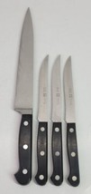 4 JA Henckels Zwilling Pro Kitchen Slicing &amp; Steak Knife Lot Germany 310... - $24.18