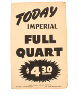 Hiram Walker Imperial Whiskey Cardboard Ad Cardboard 7 X 11 - €11,07 EUR