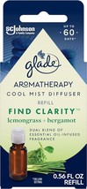 Glade Aromatherapy Cool Mist Oil Diffuser Refill, Find Clarity, Lemongrass + Ber - £14.45 GBP