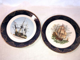 2 J.H. Weatherby Ship Plates 9 Inch H.M.S Victory Royal Falcon Mint - £26.28 GBP