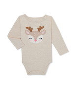 Garanimals Baby Girls Long Sleeve Critter Bodysuit Size 0-3 M Color Oatm... - £14.00 GBP